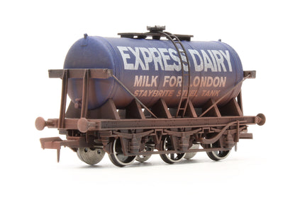 Pre-Owned 'Express Dairy' 6 Wheel Milk Tank Wagon - Weathered