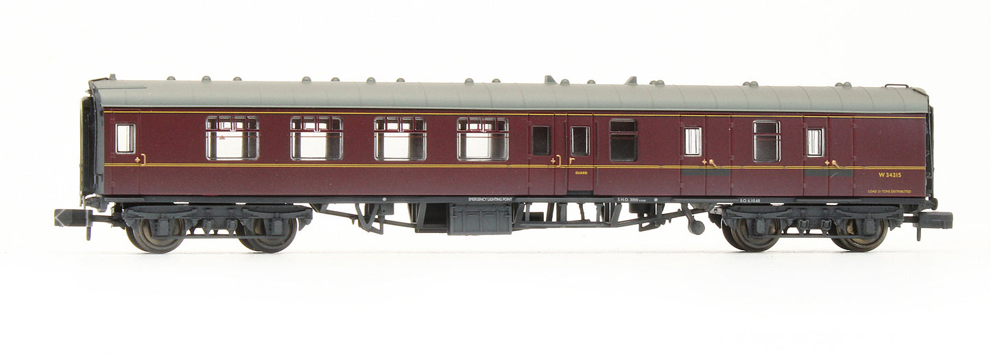 Pre-Owned 374-187C BR Mk1 BSK Brake Second Corridor BR Maroon 'W34315' - Custom Weathered