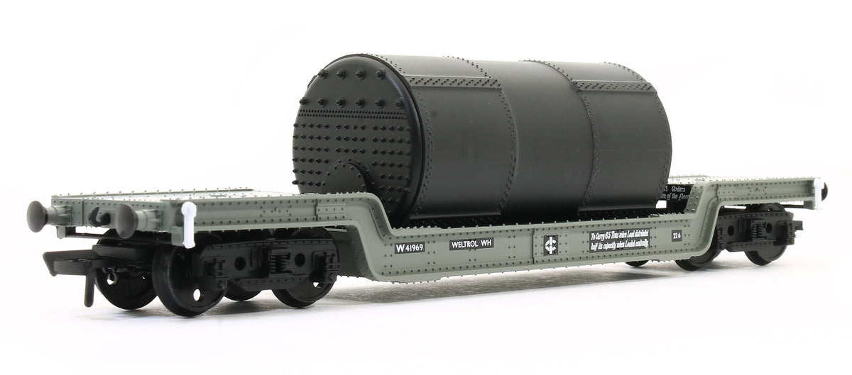 33-901F Pre-Owned 45T Bogie Well Wagon BR Grey (Early) 41969 with load