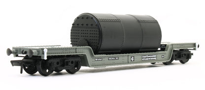33-901F Pre-Owned 45T Bogie Well Wagon BR Grey (Early) 41969 with load
