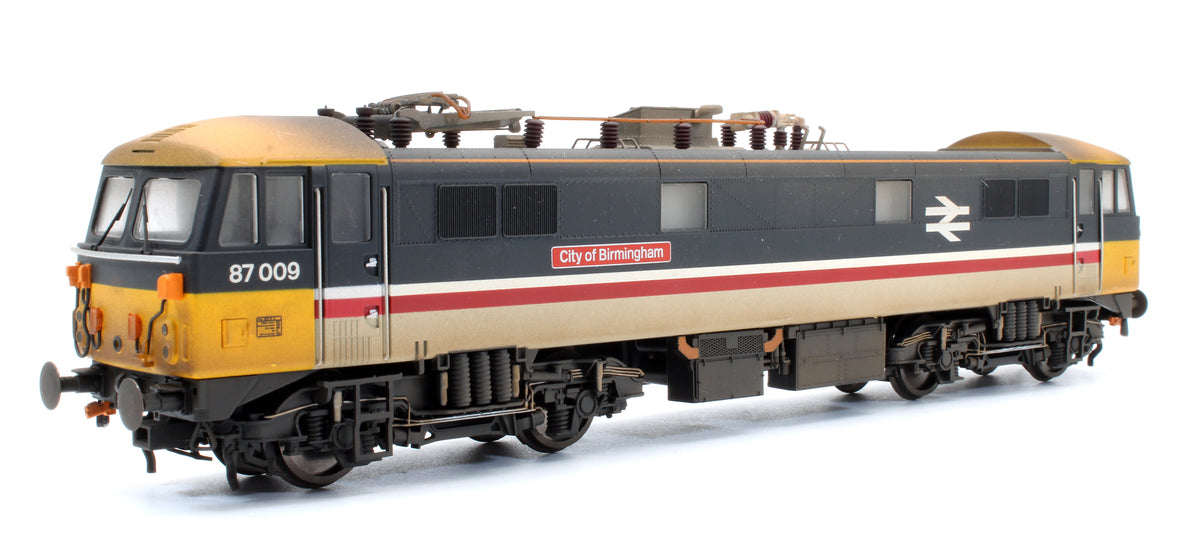Pre-Owned Class 87 87009 "City of Birmingham" Bo-Bo Intercity Executive Livery Electric Locomotive - Custom Weathered