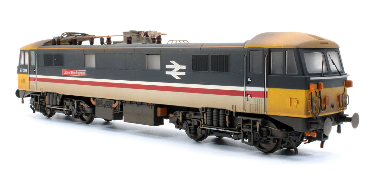 Pre-Owned Class 87 87009 "City of Birmingham" Bo-Bo Intercity Executive Livery Electric Locomotive - Custom Weathered