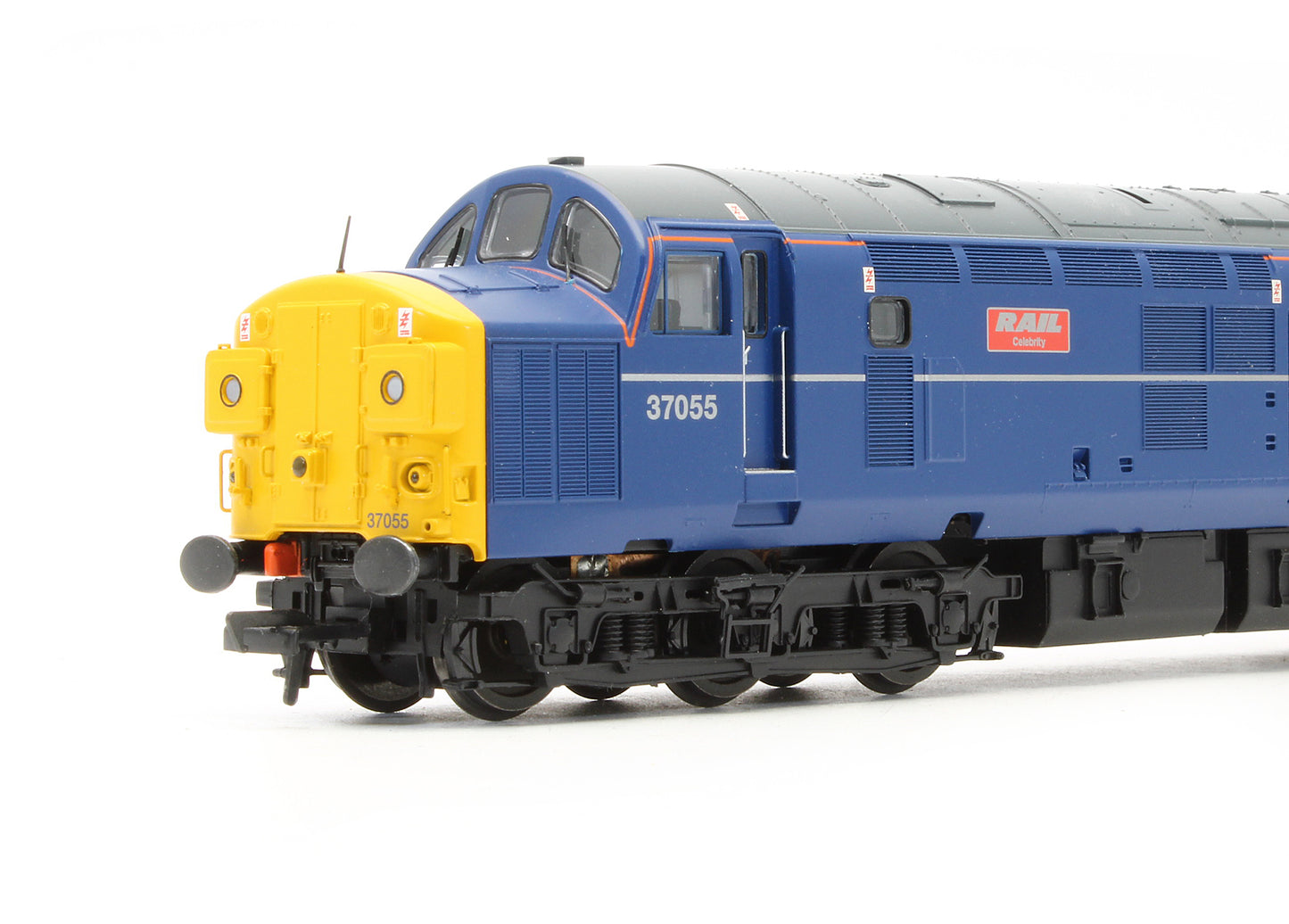 32-775TLDS Pre-Owned Class 37/0 37055 'Rail Celebrity' Mainline Blue Diesel Locomotive - DCC Sound