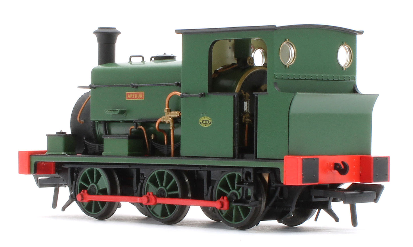 960502 Manning Wardle L Class 'Arthur' in Plain Green 0-6-0ST Steam Tank Locomotive - DCC Sound