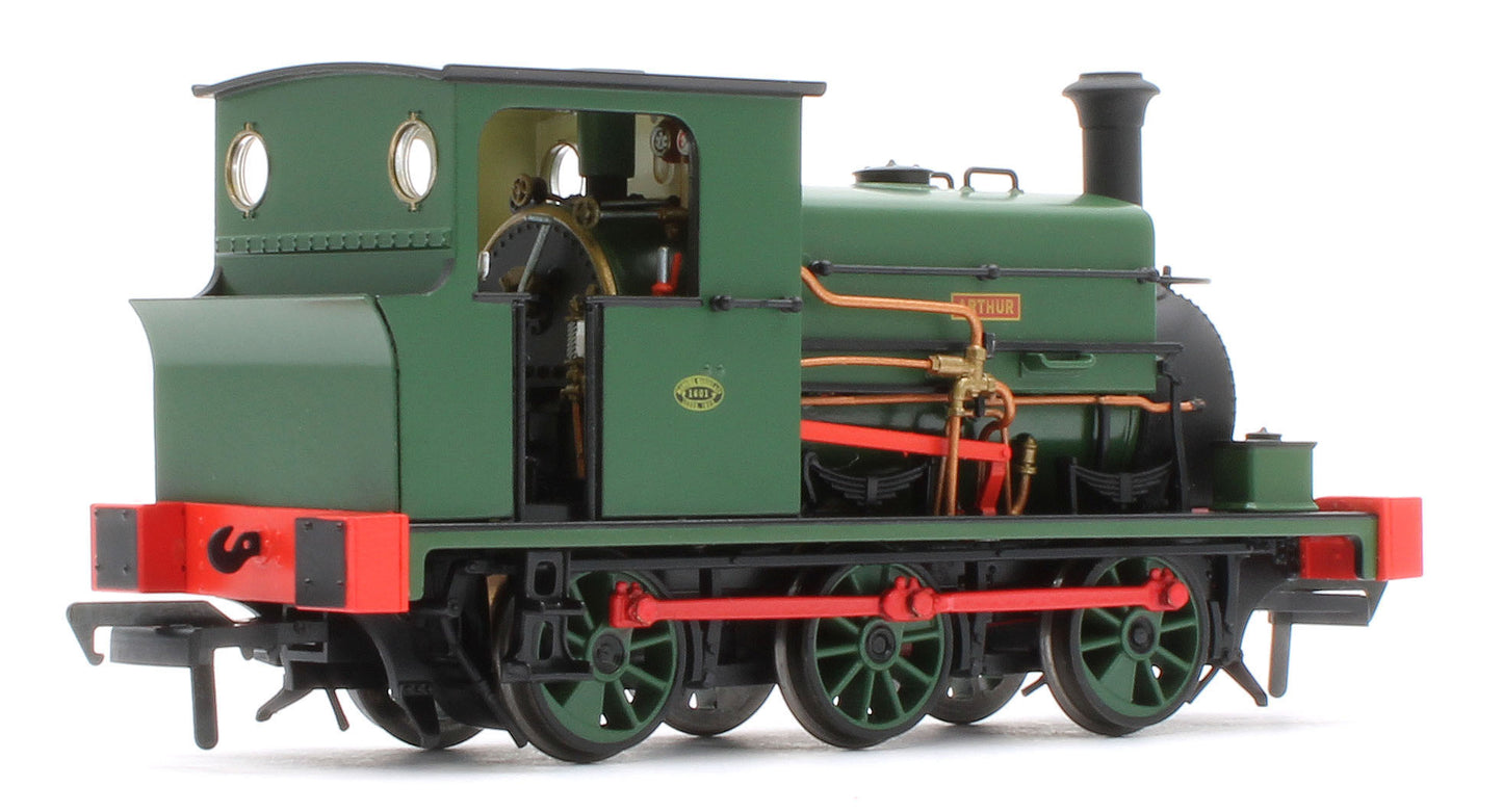 960502 Manning Wardle L Class 'Arthur' in Plain Green 0-6-0ST Steam Tank Locomotive - DCC Sound