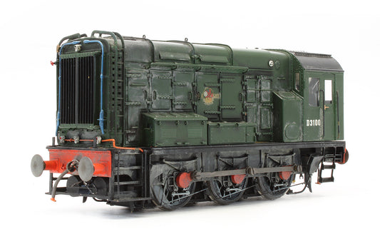 Pre-Owned BR Green (Early Version) Class 08 'D3100' Diesel Shunter Locomotive - Weathered - DCC Sound Fitted
