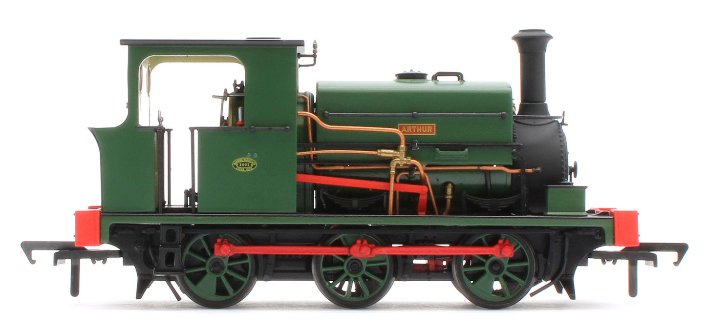 960502 Manning Wardle L Class 'Arthur' in Plain Green 0-6-0ST Steam Tank Locomotive - DCC Sound