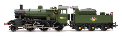 Standard Class 2MT 2-6-0 BR Unlined Green Late Crest 78000 Steam Locomotive