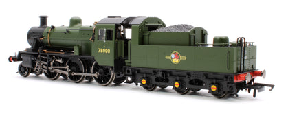 Standard Class 2MT 2-6-0 BR Unlined Green Late Crest 78000 Steam Locomotive