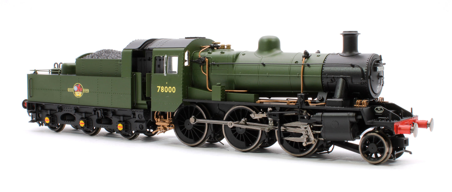 Standard Class 2MT 2-6-0 BR Unlined Green Late Crest 78000 Steam Locomotive