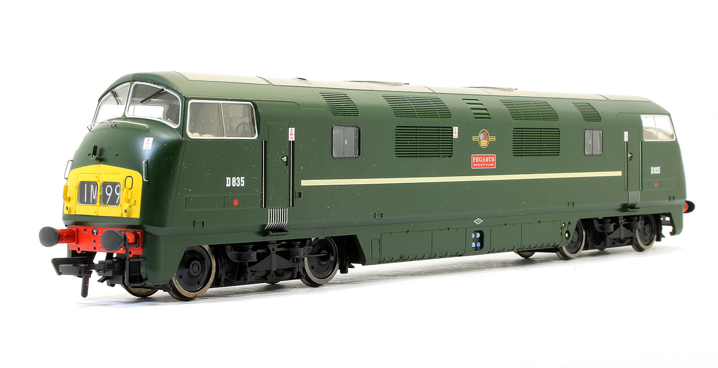 Pre-Owned BR Green Class 43 Warship D835 'Pegasus' BR Green Yellow Panel Diesel Locomotive - DCC Fitted