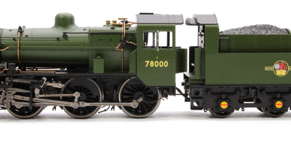 Standard Class 2MT 2-6-0 BR Unlined Green Late Crest 78000 Steam Locomotive