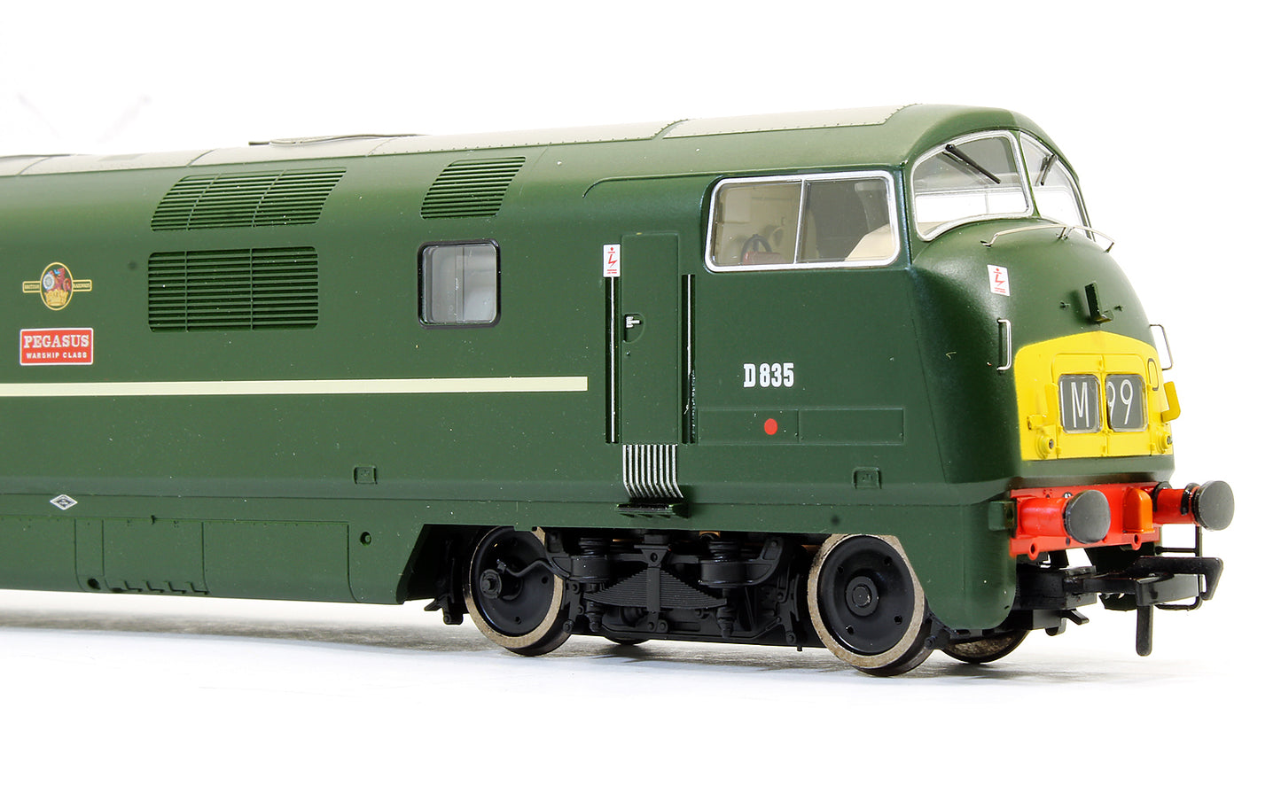 Pre-Owned BR Green Class 43 Warship D835 'Pegasus' BR Green Yellow Panel Diesel Locomotive - DCC Fitted