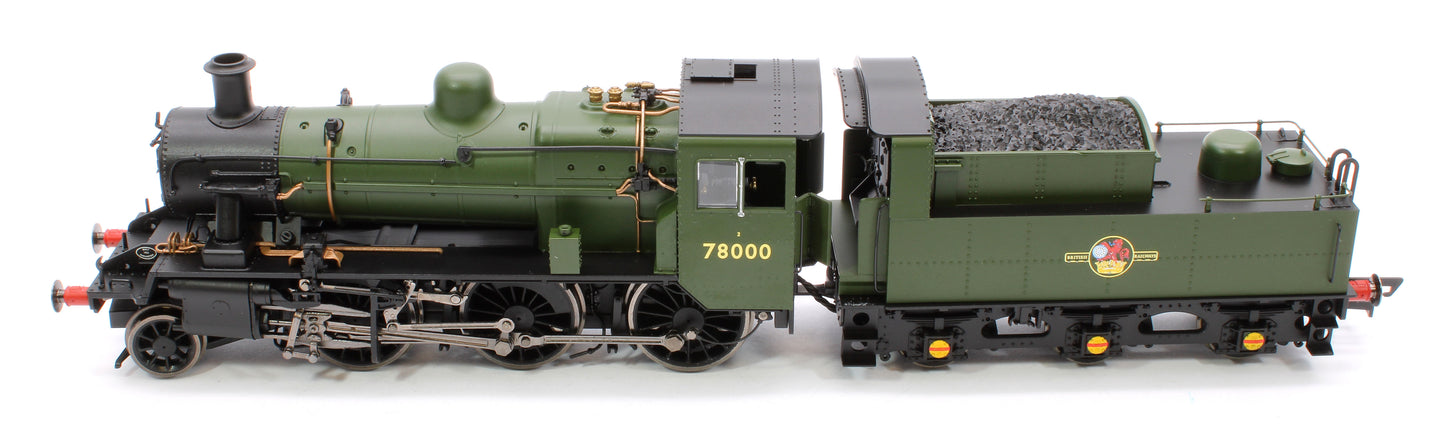 Standard Class 2MT 2-6-0 BR Unlined Green Late Crest 78000 Steam Locomotive