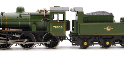 Standard Class 2MT 2-6-0 BR Lined Green Late Crest 78006 Steam Locomotive