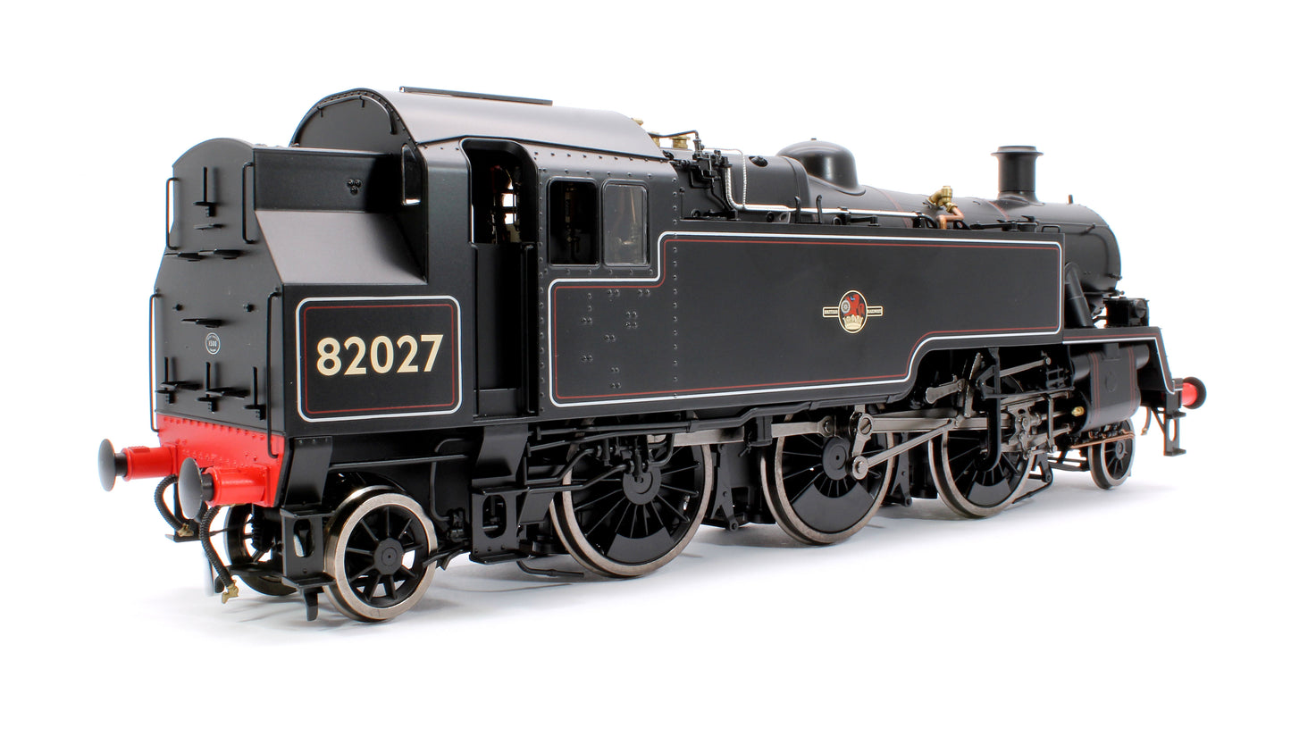 British Railways Standard 3MT 2-6-2T Lined Black Late Crest 82027 - Steam Tank Locomotive - DCC Sound