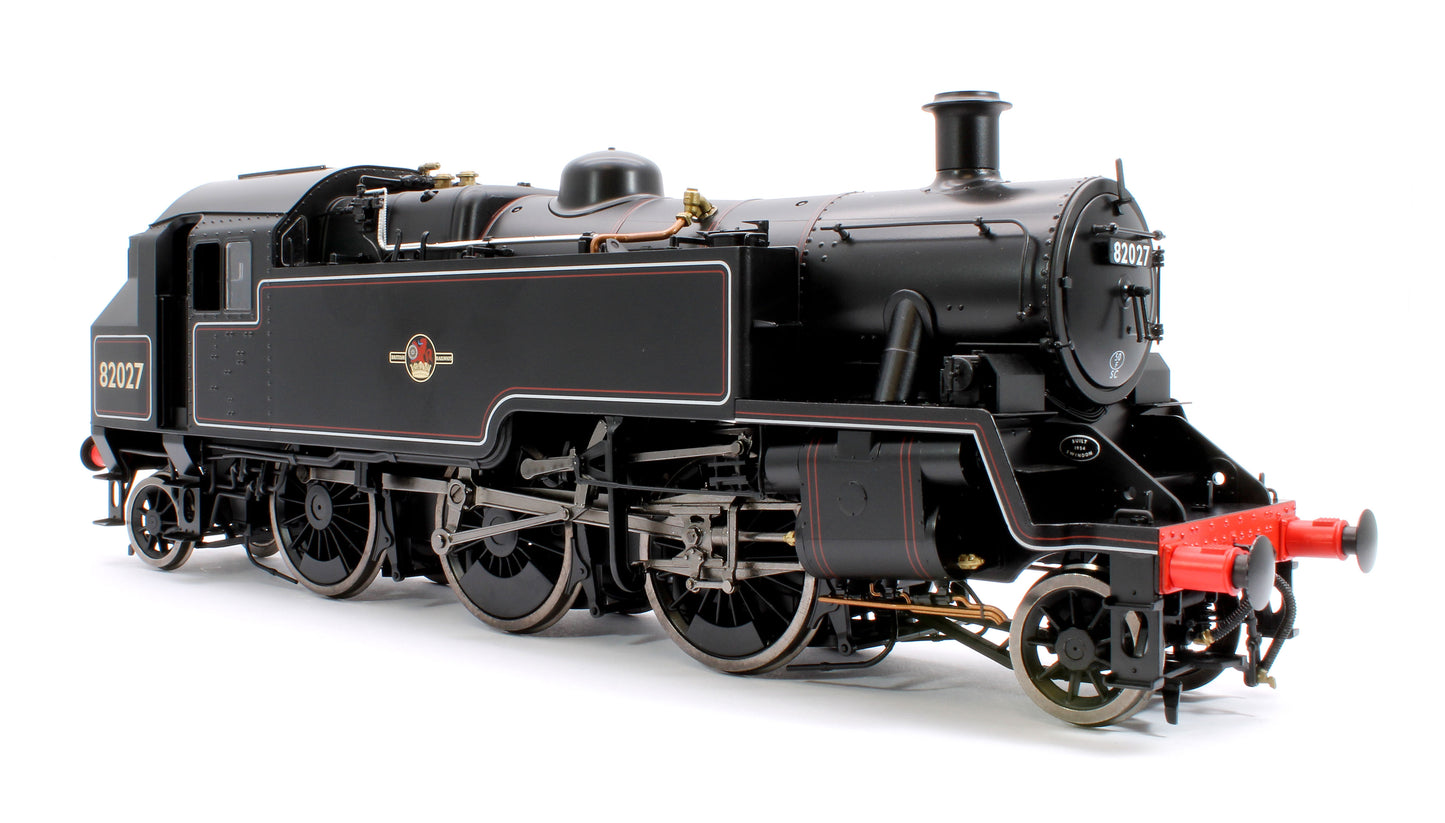 British Railways Standard 3MT 2-6-2T Lined Black Late Crest 82027 - Steam Tank Locomotive