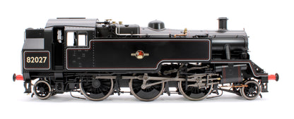 British Railways Standard 3MT 2-6-2T Lined Black Late Crest 82027 - Steam Tank Locomotive - DCC Fitted