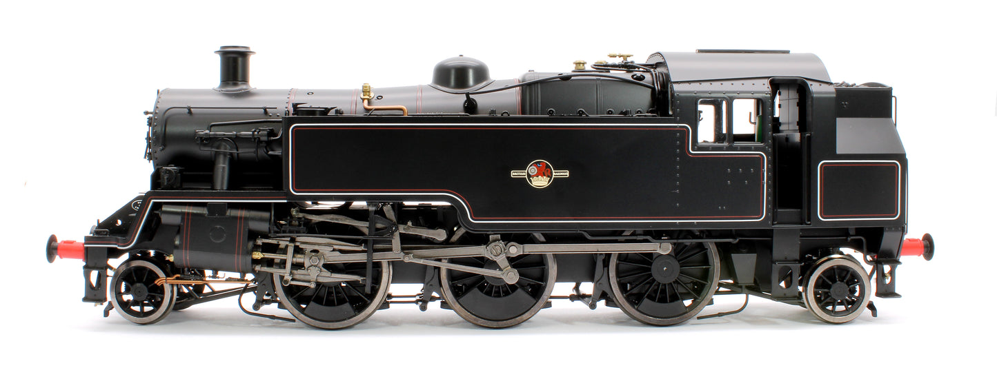 British Railways Standard 3MT 2-6-2T Lined Black Late Crest Unnumbered - Steam Tank Locomotive