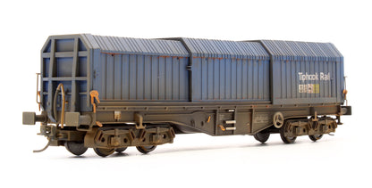Pre-Owned B747H Telescopic Steel Hood Wagon Tiphook Rail 089 9 066-0 - Custom Weathered