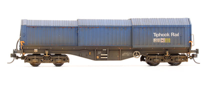 Pre-Owned B747H Telescopic Steel Hood Wagon Tiphook Rail 089 9 066-0 - Custom Weathered