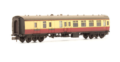 Pre-Owned BR Crimson & Cream MK1 BSK Second Brake Corridor Coach 'E 34500' - Custom Weathered