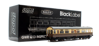 Black Label GWR Great Western Q13 Inspection Saloon, BR WR Chocolate & Cream W80943
