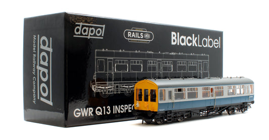 Pre-Owned BL-201-003 Black Label GWR Great Western Q13 Inspection Saloon, BR Blue / Grey ADW 80970