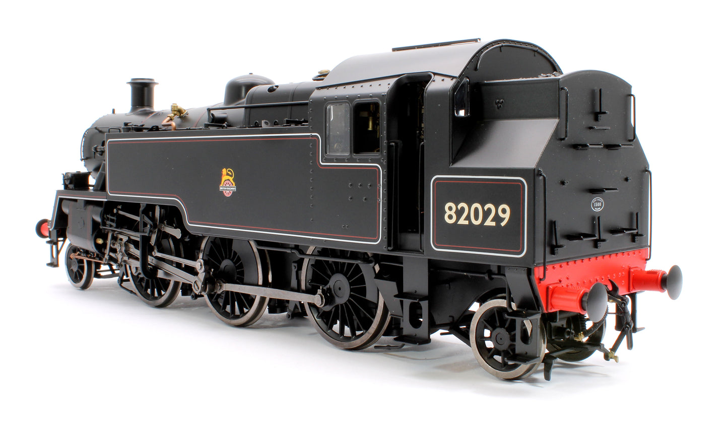 British Railways Standard 3MT 2-6-2T Lined Black Early Crest 82029 - Steam Tank Locomotive - DCC Fitted