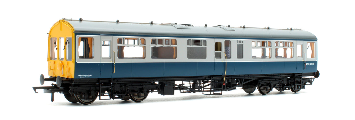 Pre-Owned BL-201-003 Black Label GWR Great Western Q13 Inspection Saloon, BR Blue / Grey ADW 80970