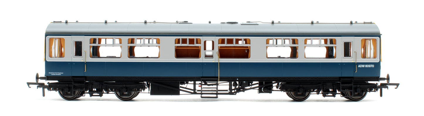 Pre-Owned BL-201-003 Black Label GWR Great Western Q13 Inspection Saloon, BR Blue / Grey ADW 80970