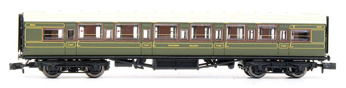 Pre-Owned Maunsell High Window 4 coach Set Lined Olive Green Set # 193