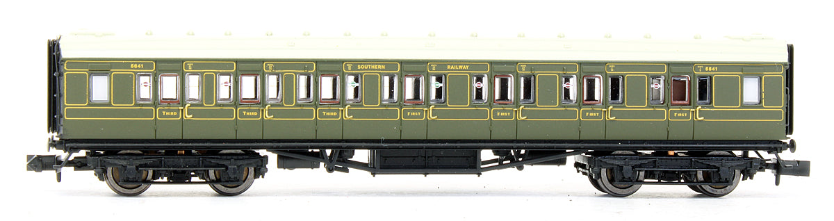 Pre-Owned Maunsell High Window 4 coach Set Lined Olive Green Set # 193