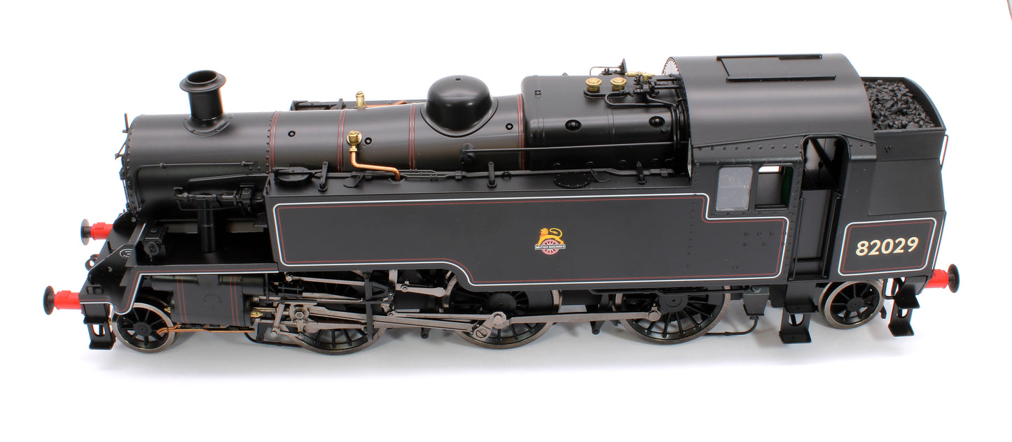 British Railways Standard 3MT 2-6-2T Lined Black Early Crest 82029 - Steam Tank Locomotive - DCC Fitted