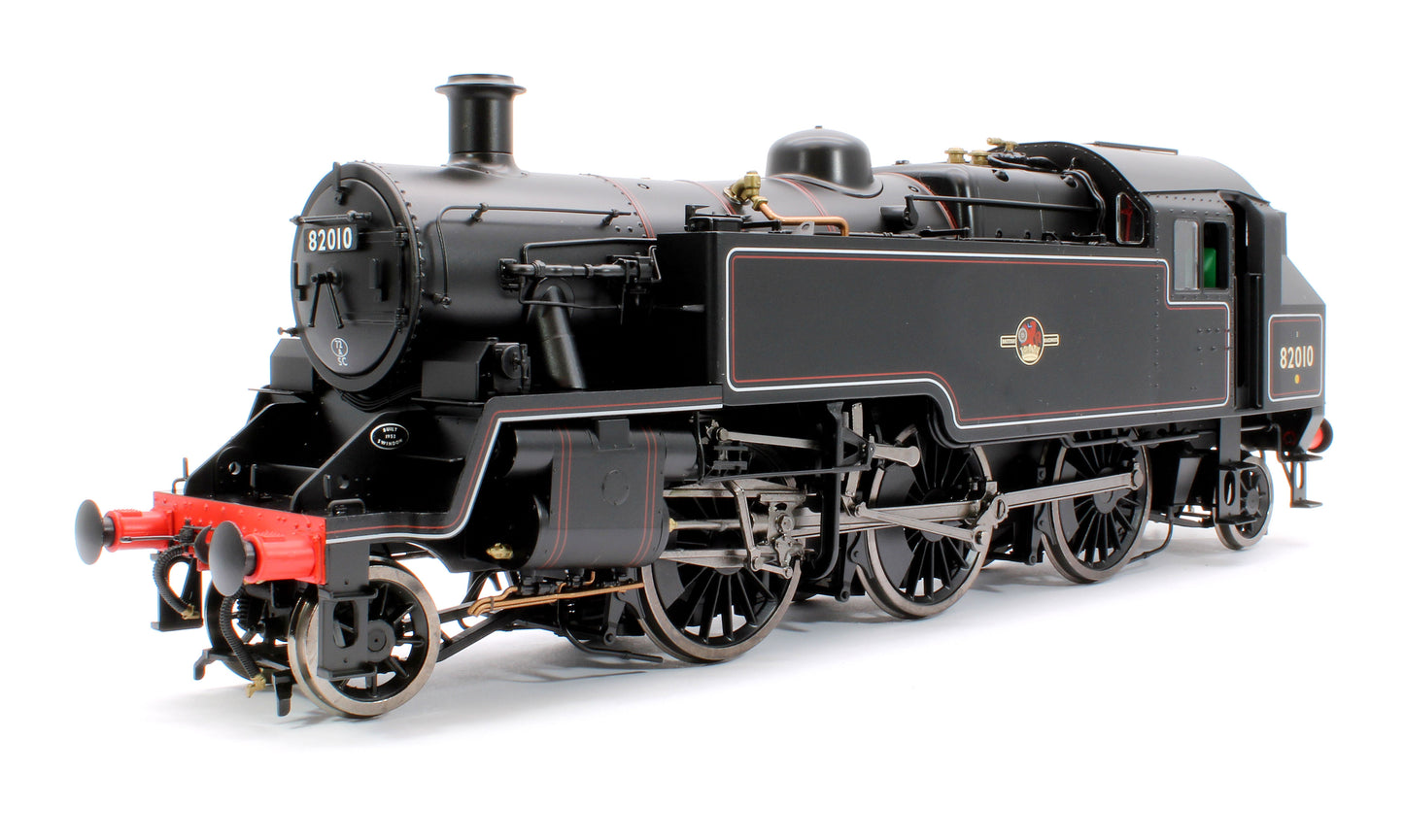 British Railways Standard 3MT 2-6-2T Lined Black Late Crest 82010 - Steam Tank Locomotive - DCC Sound