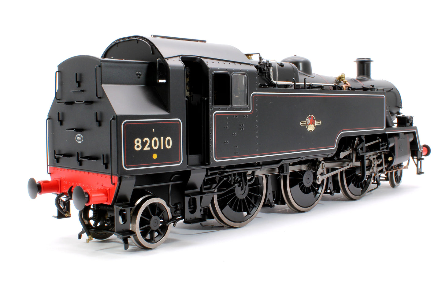 British Railways Standard 3MT 2-6-2T Lined Black Late Crest 82010 - Steam Tank Locomotive