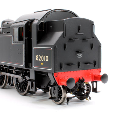 British Railways Standard 3MT 2-6-2T Lined Black Late Crest 82010 - Steam Tank Locomotive