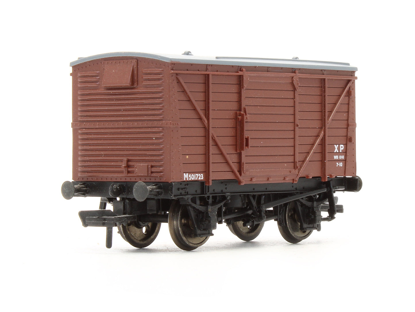 Pre-Owned 37-802 12 Ton Planked Ventilated Van BR Brown 'M501723'