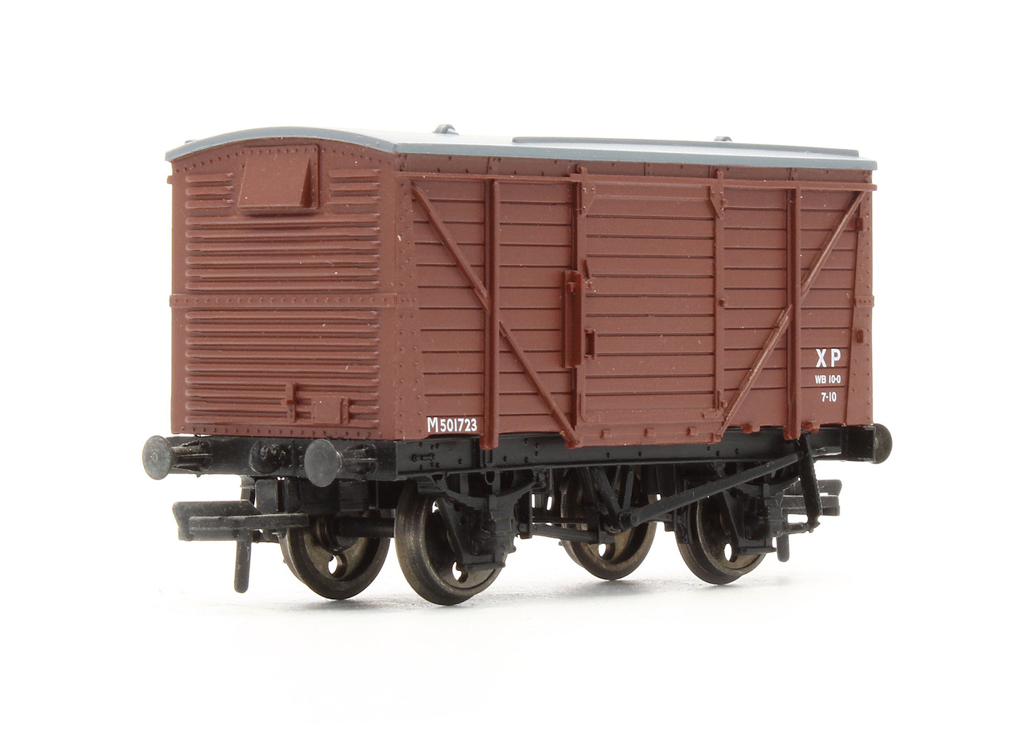 Pre-Owned 37-802 12 Ton Planked Ventilated Van BR Brown 'M501723'