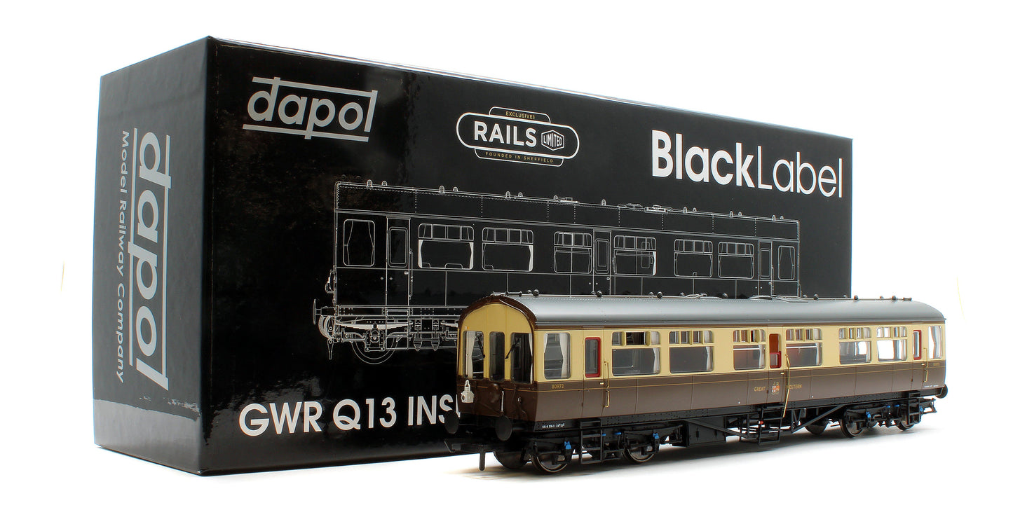 Pre-Owned BL-201-006 Black Label GWR Great Western Q13 Inspection Saloon, GWR Chocolate & Cream (Twin Cities) 80972