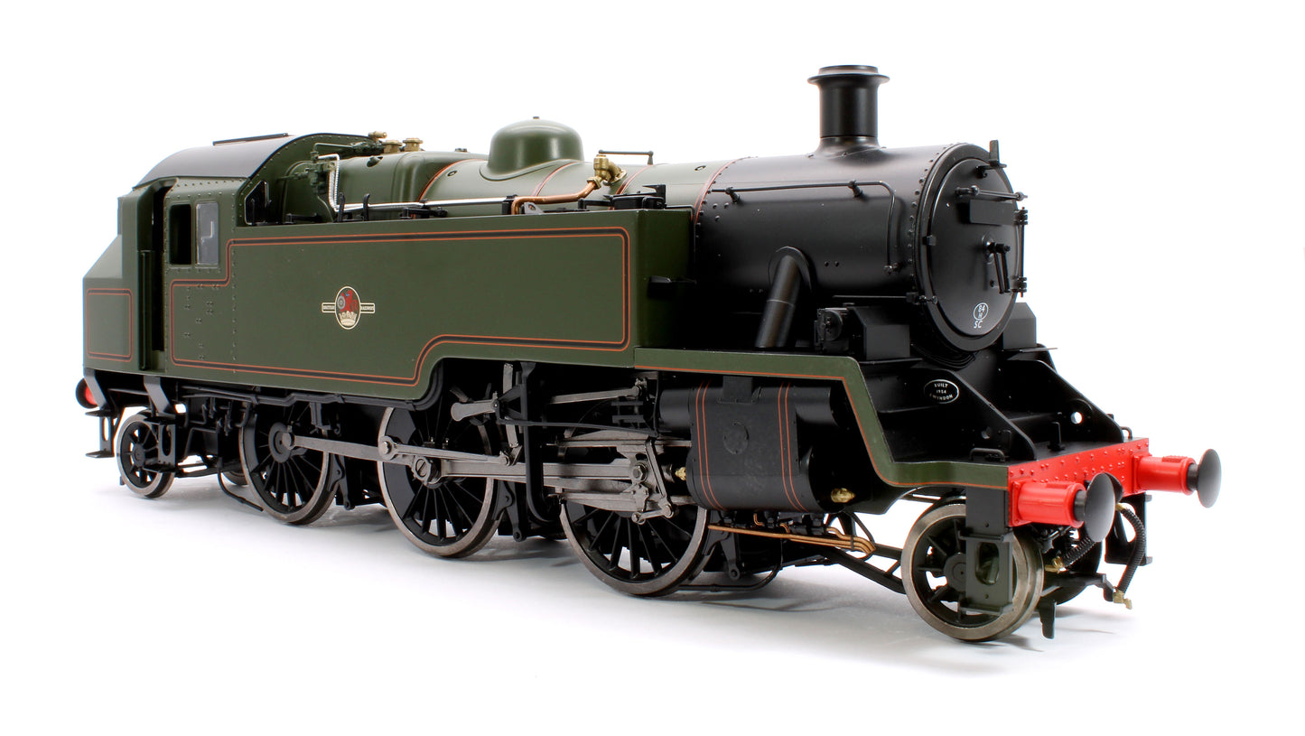 British Railways Standard 3MT 2-6-2T Lined Green Late Crest Unnumbered - Steam Tank Locomotive