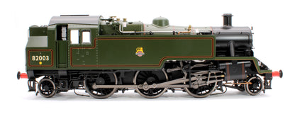 British Railways Standard 3MT 2-6-2T Lined Green Early Crest 82003 - Steam Tank Locomotive - DCC Fitted