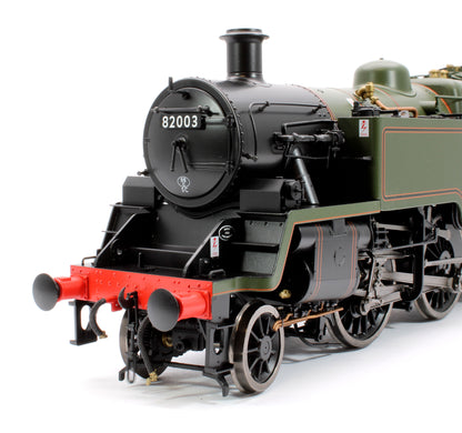 British Railways Standard 3MT 2-6-2T Lined Green Early Crest 82003 - Steam Tank Locomotive - DCC Fitted