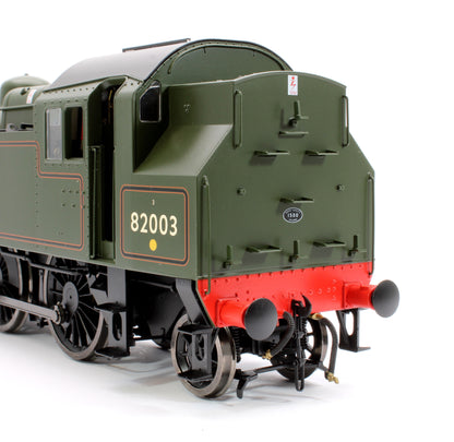 British Railways Standard 3MT 2-6-2T Lined Green Early Crest 82003 - Steam Tank Locomotive - DCC Fitted