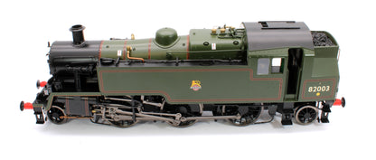 British Railways Standard 3MT 2-6-2T Lined Green Early Crest 82003 - Steam Tank Locomotive - DCC Sound