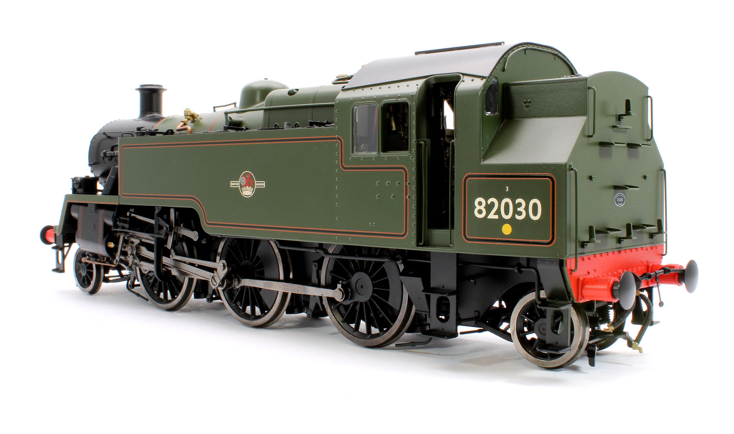 British Railways Standard 3MT 2-6-2T Lined Green Late Crest 82030 - Steam Tank Locomotive - DCC Fitted