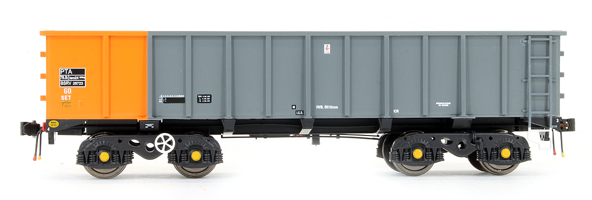 Pre-Owned PTA/JTA+JUA Bogie Tippler Wagon Pack BSC Grey / Orange (Inner)