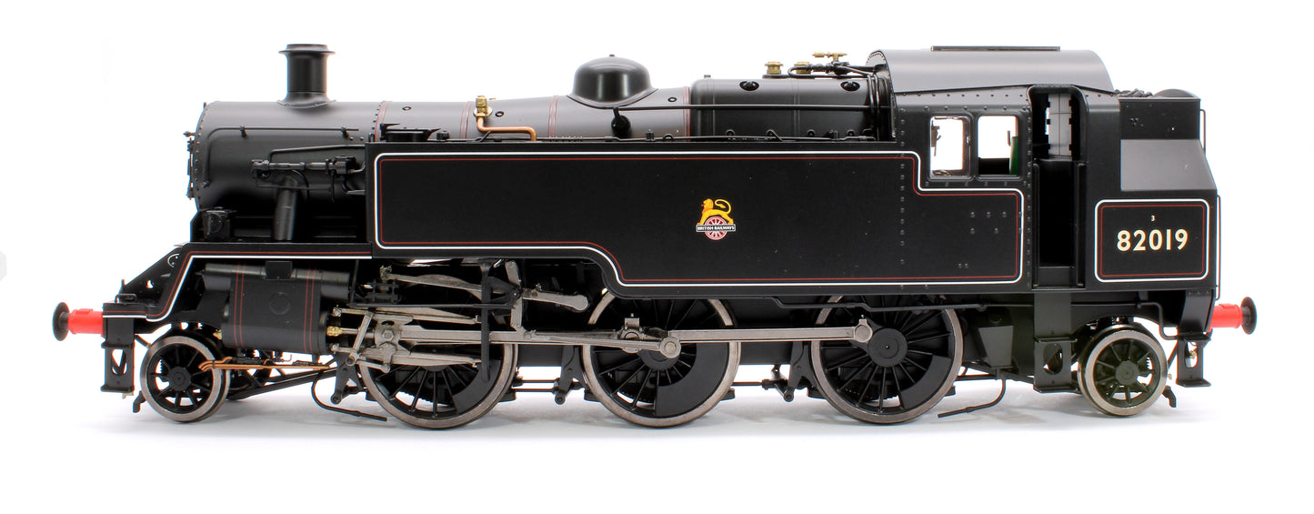 British Railways Standard 3MT 2-6-2T Lined Black Early Crest 82019 - Steam Tank Locomotive