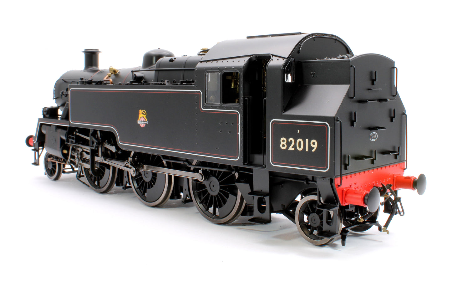 British Railways Standard 3MT 2-6-2T Lined Black Early Crest 82019 - Steam Tank Locomotive