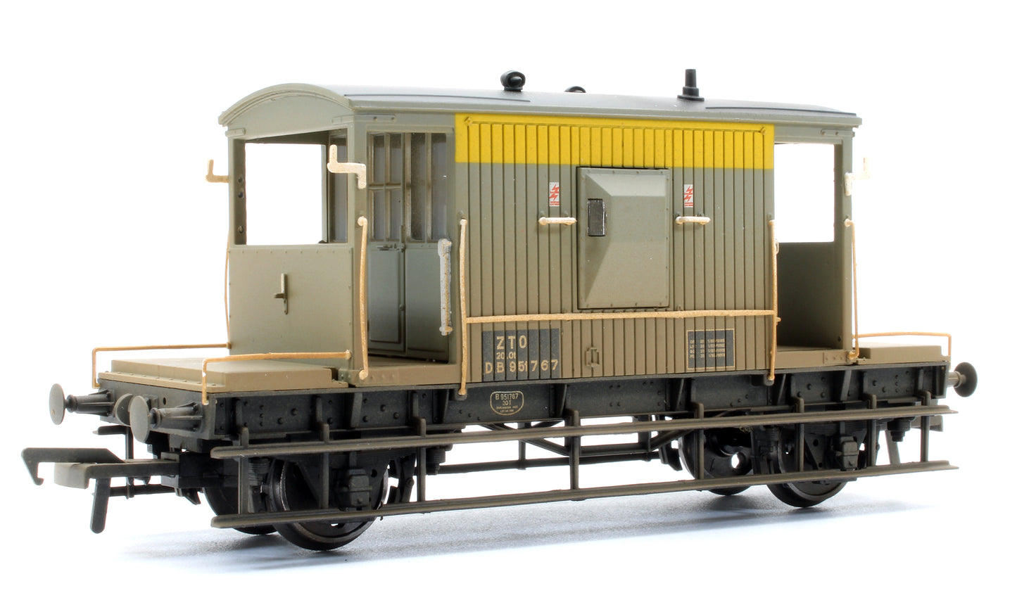 Pre-Owned 37-533 20 Ton Brake Van ZTO BR Grey & Yellow Dutch Livery (Weathered)